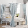 Yaheetech Metal Canopy Bed Frame, Four-poster Canopied Platform Bed with Arched Headboard - 2 of 4