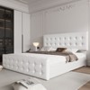 Full Size Upholstered Bed Frame with Storage Drawers and Headboard – Button Tufted Design, Sturdy Wooden Slats, No Box Spring Required, Easy Assembly - 4 of 4