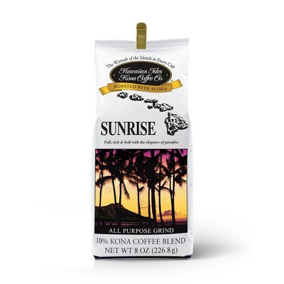 Hawaiian Isles Kona Sunrise Medium Roast Ground Coffee - 8oz