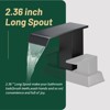 Cobbe 4-Inch Centerset Faucet Two-Handle Bathroom Sink Faucet with Waterfall Spout, Pop-Up Drain and Supply Hoses Matte Black - 3 of 4