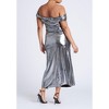 ELOQUII Women's Plus Size Twist Neck Lame Maxi Dress - 3 of 3