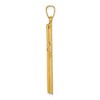 Black Bow Jewelry 14k Yellow Gold 2D Hollow Latin Cross Pendant - 2 of 4