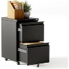 2 Drawer File Cabinet on Wheels, Home Office Mobile File Drawers Under Desk, Filing Cabinets with Drawers for Legal/Letter/A4 File Folders - 4 of 4