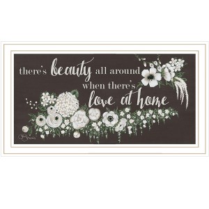 HomeRoots Love At Home White Framed Print Wall Art - 1 of 3