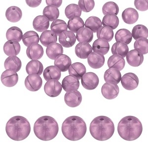 Unique Bargains Round Loose Rubber Beads Craft Smooth Ball Small Hole for DIY Crafts 50 Pcs - 1 of 4