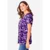 Roaman's Women's Plus Size Ultimate Swing Tee With Keyhole Back - 4 of 4