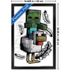 Trends International Minecraft: Metro Art - Chicken Jockey Framed Wall Poster Prints - 3 of 4
