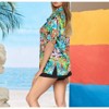 LA LEELA Hawaiian Shirts Womens Floral Summer Holiday Beach Party Blouses Shirt Blouse Short Sleeve Vacation Dress Tops Tee Shirts - 3 of 4