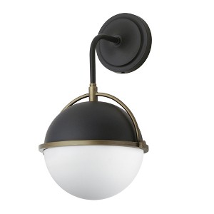 Maxim Lighting Duke 1 - Light Wall Light in  Black/Weathered Brass - 1 of 3