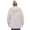 White Mark  PS Plush Hooded Cardigan with Pockets - 3 of 4