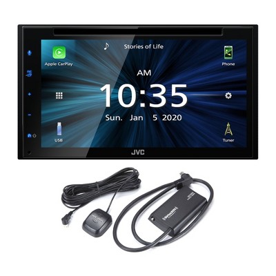 JVC KW-V660BT 6.8" Touchscreen Receiver Compatible with Apple CarPlay & Android Auto Bundled with SXV300v1 Satellite Radio Receiver