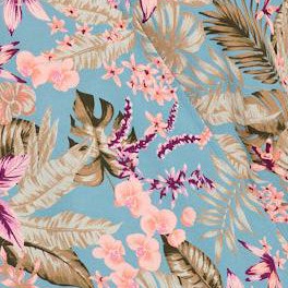 teal blue floral