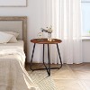 VINGLI Patio Small Side Table, Heavy-Duty Waterproof Metal Steel Outdoor Side Table End Table for Garden Balcony Yard Porch and Indoor - 2 of 4