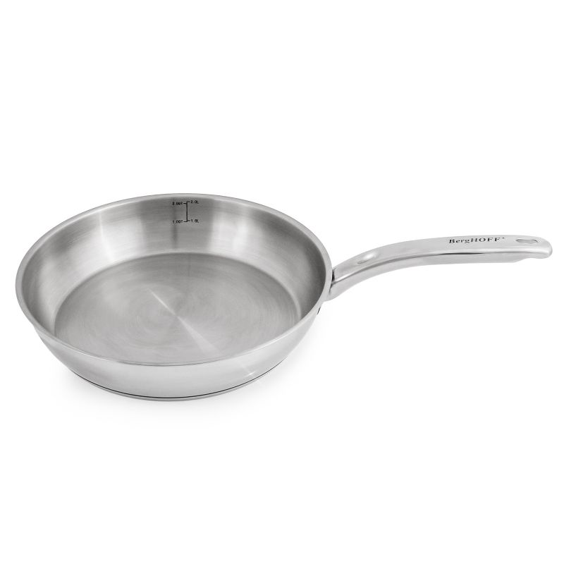 BergHOFF Belly Shape 18/10 Stainless Steel Skillet With Glass Lid, 2 of 5