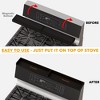 SpaceAid Bamboo Stove Top Magnetic Shelf with Labels Over Oven (Black, 2 Pack 15", Up to 30" Length) - 3 of 4