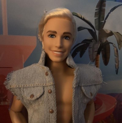 Barbie: The Movie Collectible Ken Doll Wearing Denim Matching Set