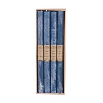 Northlight Traditional Wax Taper Candle Box - 12" - Blue - Pack of 4
