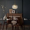 ALOADECOR 3 Lights 16" Modern Glam Gold Round Chandelier With Clear Crystal - 3 of 4
