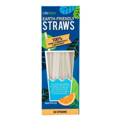 LifeMade Earth-Friendly Straws - 50ct