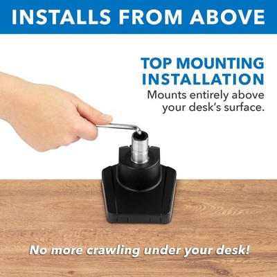 Black Adjustable Aluminum and Steel Monitor Desk Mount