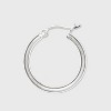 Sterling Silver Round Thin Hoop Earring - Silver - image 2 of 2