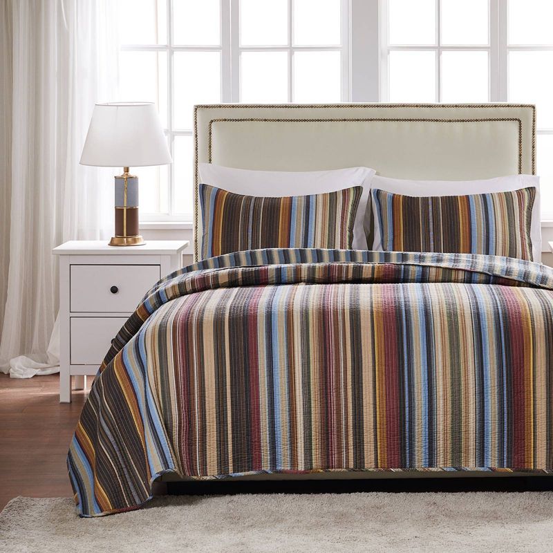 Greenland Home Fashions Durango Quilt Set Earth, 3 of 6