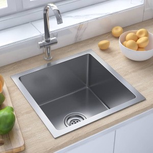 vidaXL Handmade Kitchen Sink Stainless Steel - 1 of 4