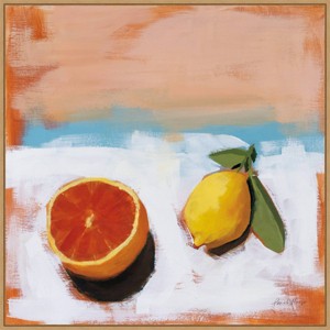 30" x 30" Fruit and Cheer I by Pamela Munger Framed Canvas Wall Art Print - Amanti Art: Large Artwork for Home Decor - 1 of 4