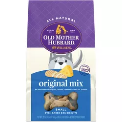 Old Mother Hubbard by Wellness Classic Crunchy Original Assortment Biscuits Small Oven Baked with Carrot, Apple, Cheese and Chicken Dog Treats - 20oz