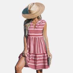 Women's Geometric Print Sleeveless Mini Dress - Cupshe - 1 of 4