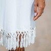 Women's Boho Chic Tassel Trim Sleeveless Swing Dress - Cupshe - 4 of 4