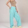 Anna-Kaci Lounge Women's Vertical Red Stripe Wide Leg Pants with High Rise Waistband and Full-Length Flowing Silhouette - 3 of 4