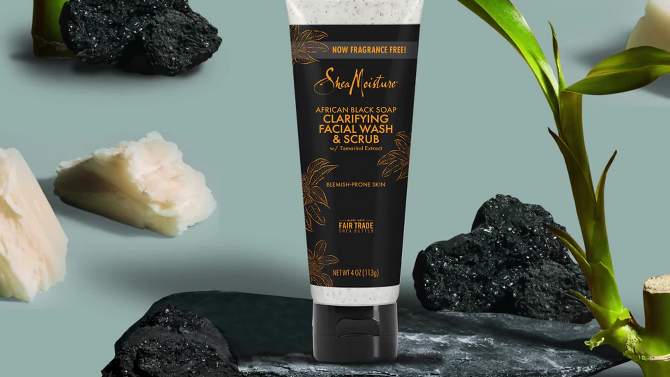 SheaMoisture African Black Soap Clarifying Facial Wash &#38; Scrub - 4 oz, 2 of 14, play video