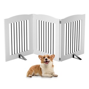 Freestanding Dog Gates,Foldable Dog Fence Indoor Puppy Gate for Stairs,Doorways,Stop Over Fence - 1 of 4