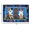 Jellybean Kitty Kousins Accent Doormat – 20" x 30" Colorful Cat-Themed Doormat for Indoor/Outdoor Use, Perfect for Cat Lovers - 2 of 3