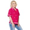 LA LEELA Womens's Casual Blouse Shirt Blouses Button Down Short Sleeve Dress Tops Tee Shirts Hawaiian Dresses for Women - 3 of 3