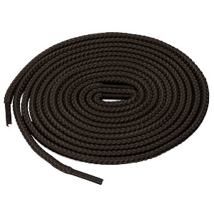 Elerevyo Thick Solid Colors Round Leather Shoes Boots Shoelaces 2 Pairs - 1 of 4