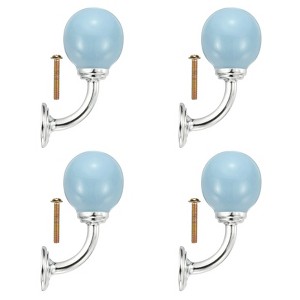 Unique Bargains Ceramic Coat Key Hanging Drawer Wardrobe Cabinet Handles 4 Pcs - 1 of 4