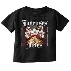Christmas Bells Joyeuse's Fetes Toddler Baby Graphic T Shirt Brisco Brands - 1 of 4
