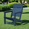 Hyleory HDPE Adirondack Chair - Wide-Slab Woodgrain Outdoor Patio Chair, All-Weather Heavy , Modern Lawn Furniture for Garden, Poolside & Deck - 2 of 4