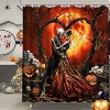 LunaLulinlk Halloween Shower Curtain, Orange Pumpkin Bathroom Decor, 69"X70" - 2 of 4