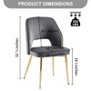 NicBex Dining Chair Set of 4 Modern Velvet Fabric Kitchen Chairs with Curved Backrest for Dining Room - 3 of 4