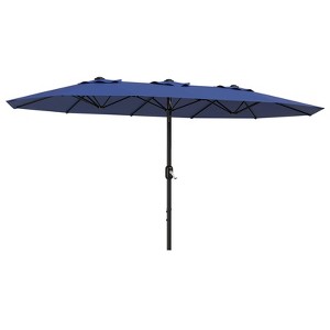 ODK 13 ft umbrella outdoor patio,Double-Sided Rectangle Umbrella Oversized Shade for 2-6 People, Fade Resistant Canopy for Deck Pool Garden Backyard - 1 of 4