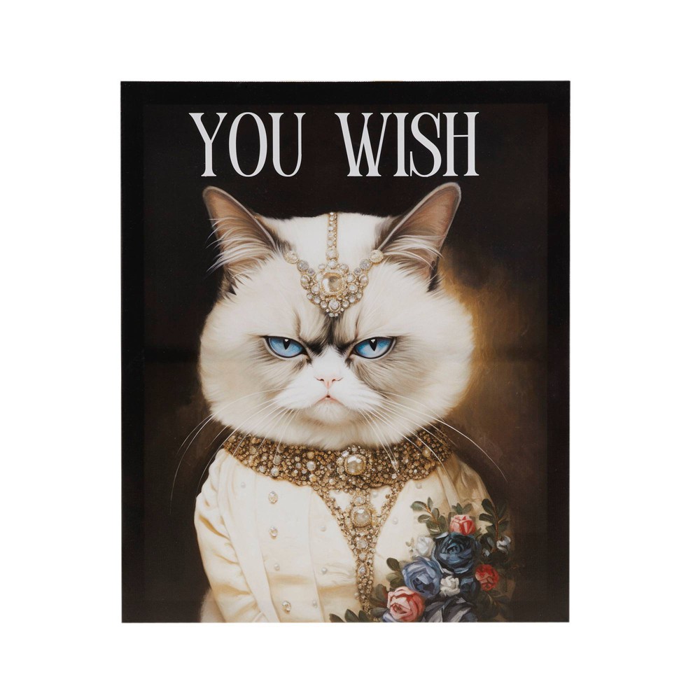 Photos - Wallpaper Madison Park 14"x17" Grumpy Cat Print Canvas Delightful Wall Decor Art You