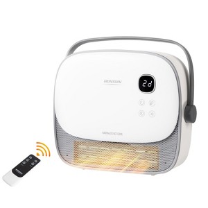 ROVSUN 1500W Wall Heater with Remote, Freestanding & Wall-Mounted Electric Space Heater with Handle, Timer for Indoor, Bedroom, Office, Home - 1 of 4