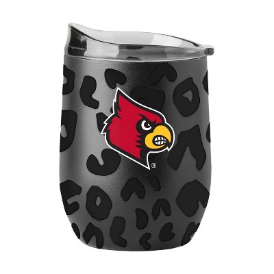 NCAA Louisville Cardinals 16oz Black Leopard Stainless Steel Wine Tumbler