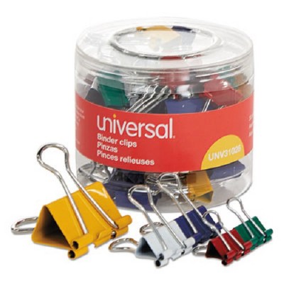 Universal Assorted Binder Clips Mini/Small/Medium Assorted Colors 30/Pack 31026