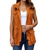 Imily Bela Women's Casual Military Utility Vest Lightweight Sleeveless Drawstring Jackets with Pockets - 3 of 4