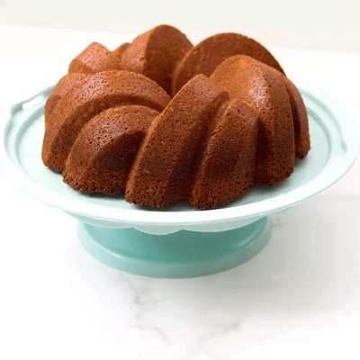 Aqua Plastic Pedestal Cake Stand with Clear Dome