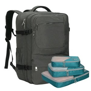 Hynes Eagle Voyager 44L Expandable Travel Backpack x 3 Piece Packing Cube Set - 1 of 4